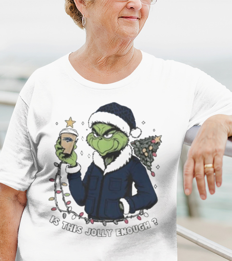 Nevada Wolf Pack Santa Grinch Is This Jolly Enough Merry Christmas T-Shirt