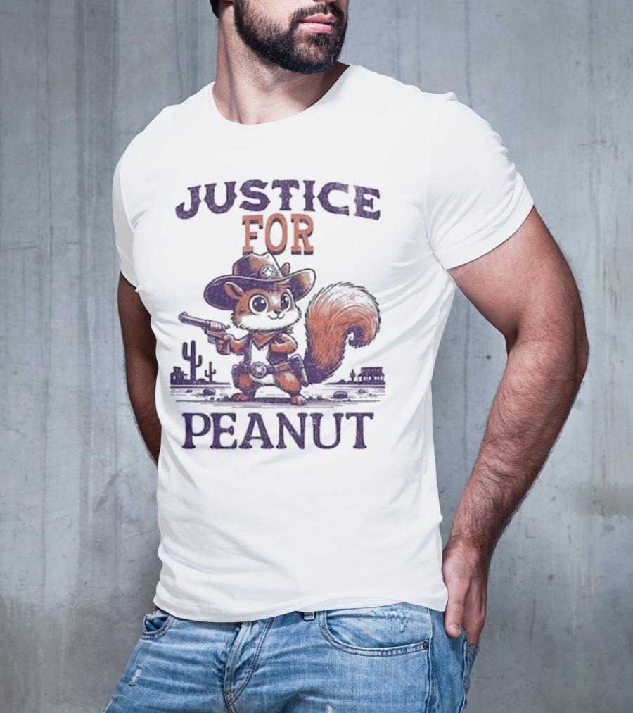 Justice For Peanut The Cowboy Squirrel T-Shirt