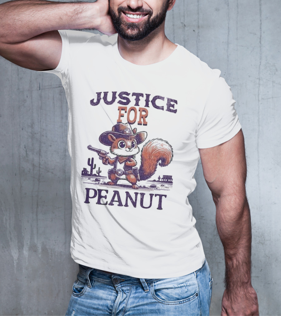 Justice For Peanut The Cowboy Squirrel T-Shirt