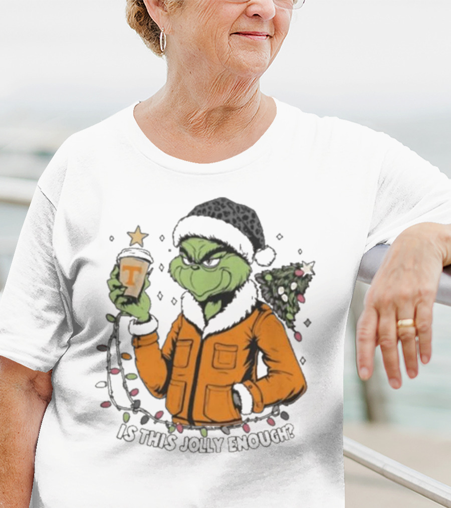 Tennessee Volunteers Grinch Is This Jolly Enough Merry Christmas T-Shirt