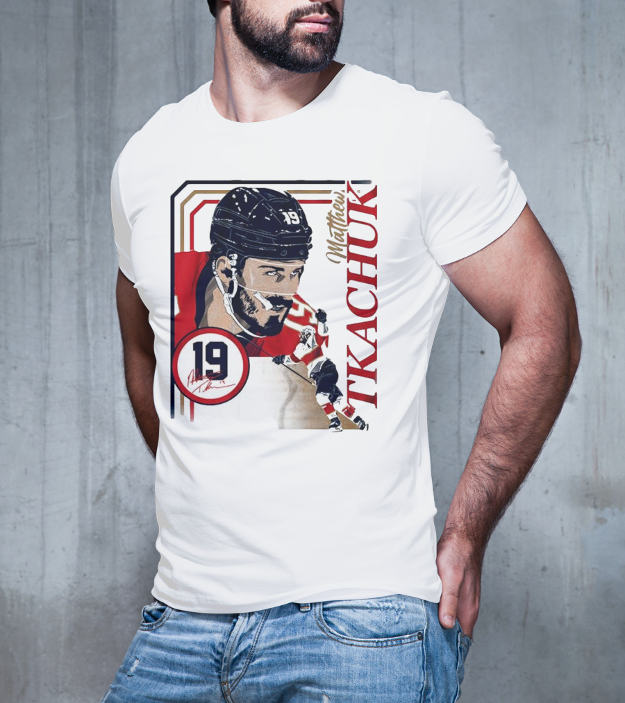 Matthew Tkachuk Number 19 Collage Frame Hockey T-Shirt