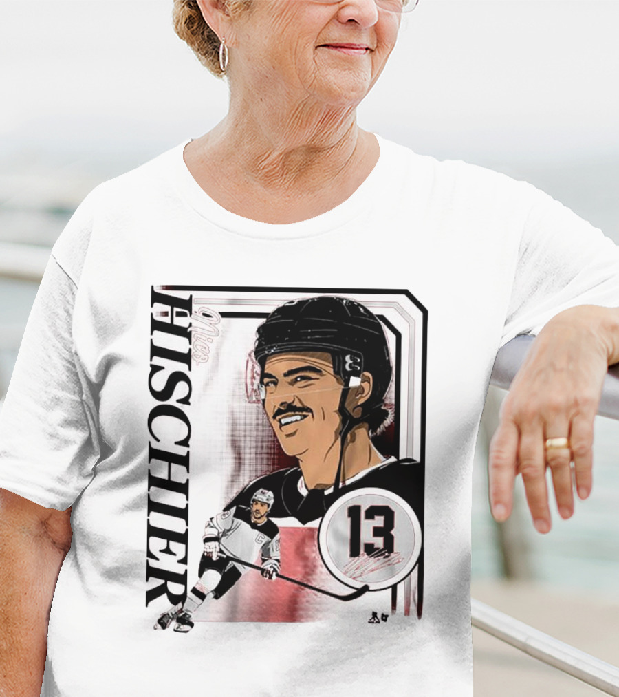 Nico Hischier Collage Frame Number 13 Hockey T-Shirt