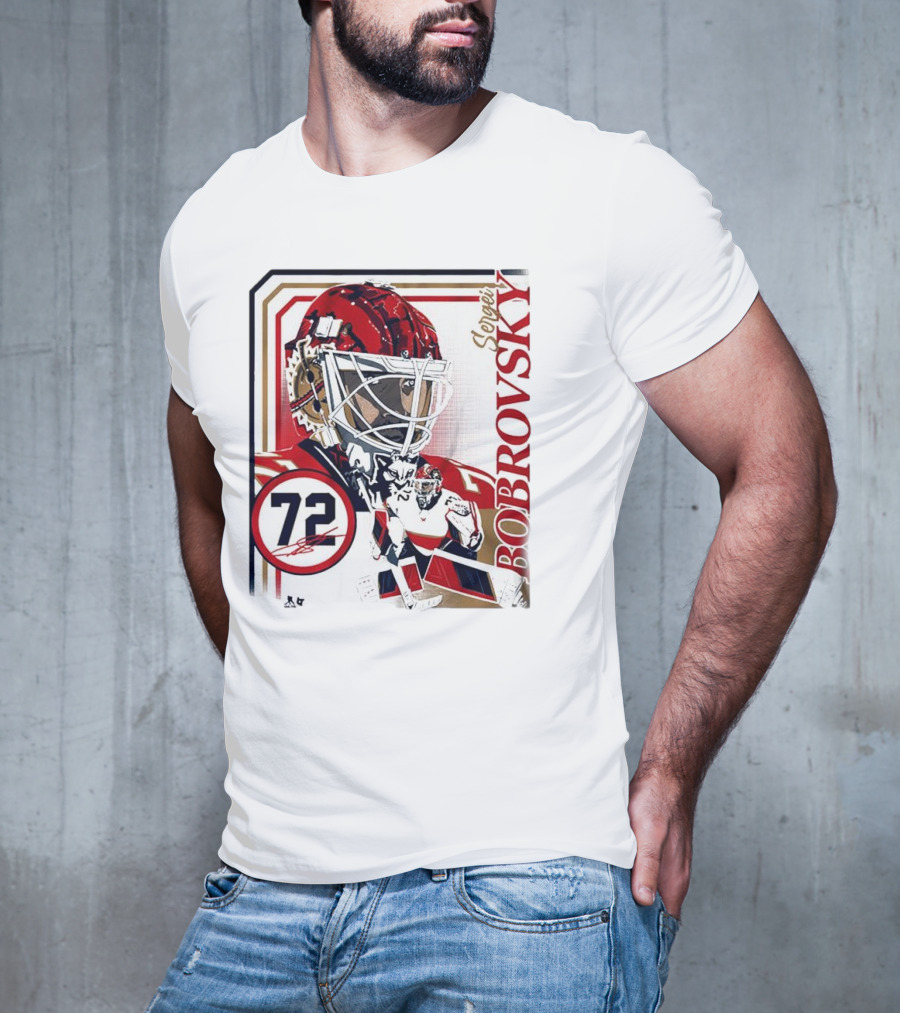 Sergei Bobrovsky 72 Collage Frame Hockey Goalie Mask Action Pose T-Shirt