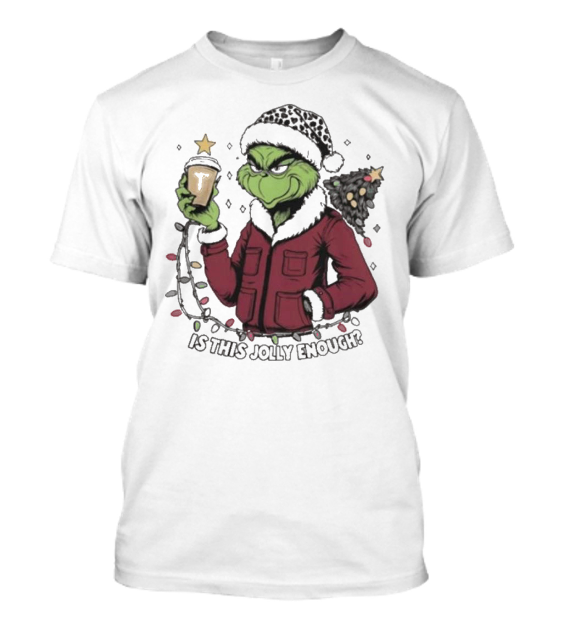 Troy Trojans X Grinch Santa Is This Jolly Enough Merry Christmas T-Shirt