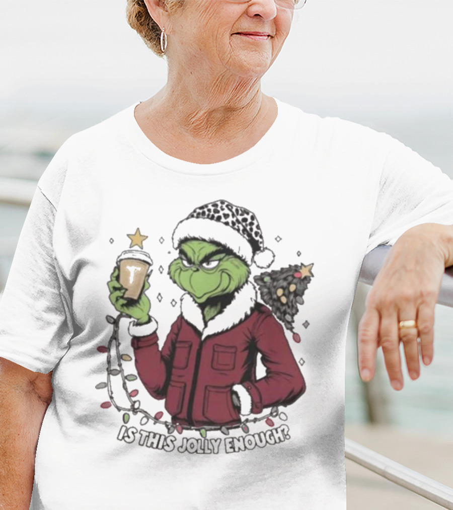 Troy Trojans X Grinch Santa Is This Jolly Enough Merry Christmas T-Shirt