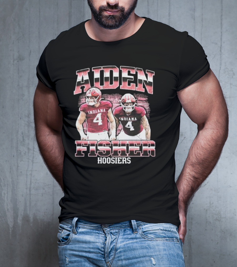 Aiden Fisher Indiana Hoosiers 90s Football T-Shirt