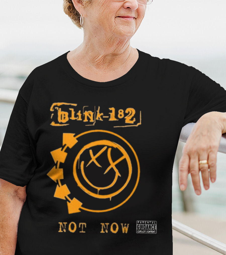 Blink-182 Not Now Greatest Hits Album Parental Advisory Smiley T-Shirt