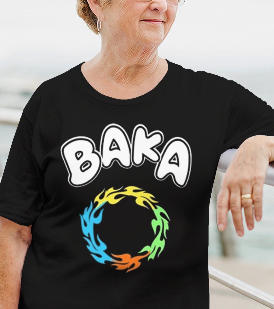 Baka Multi-Color Flame Circle T-Shirt
