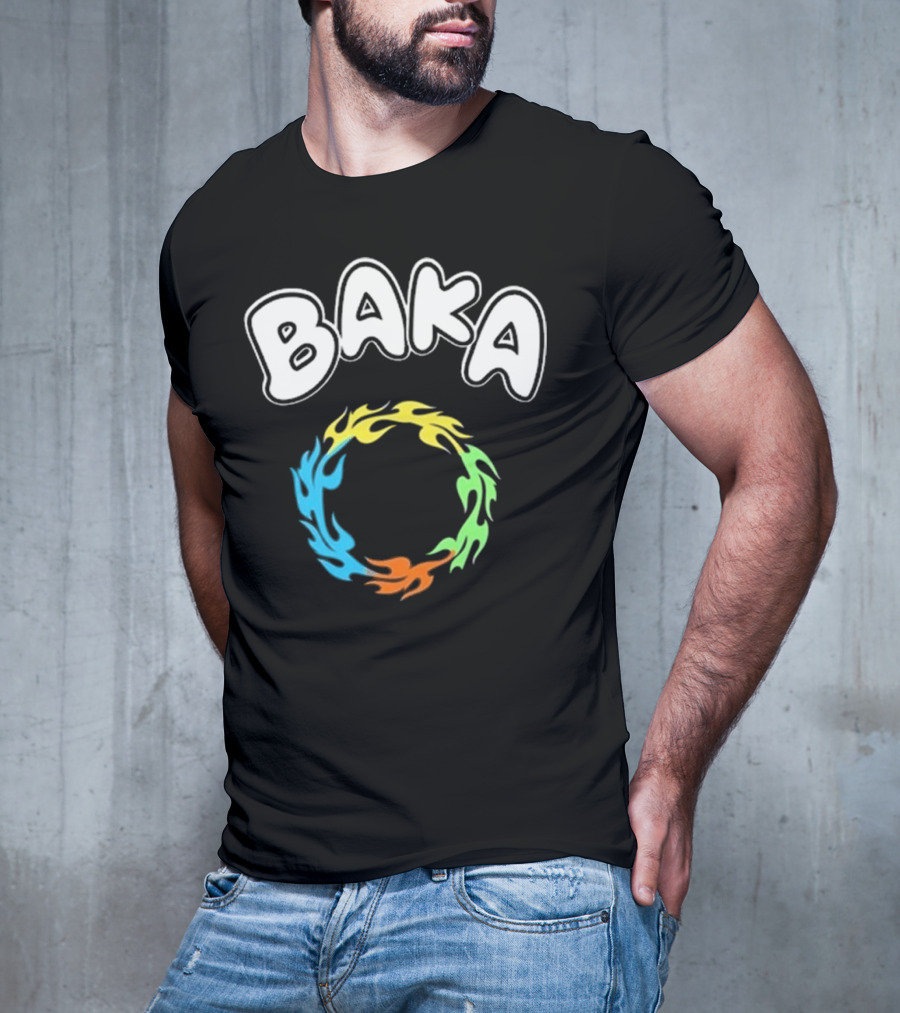 Baka Multi-Color Flame Circle T-Shirt