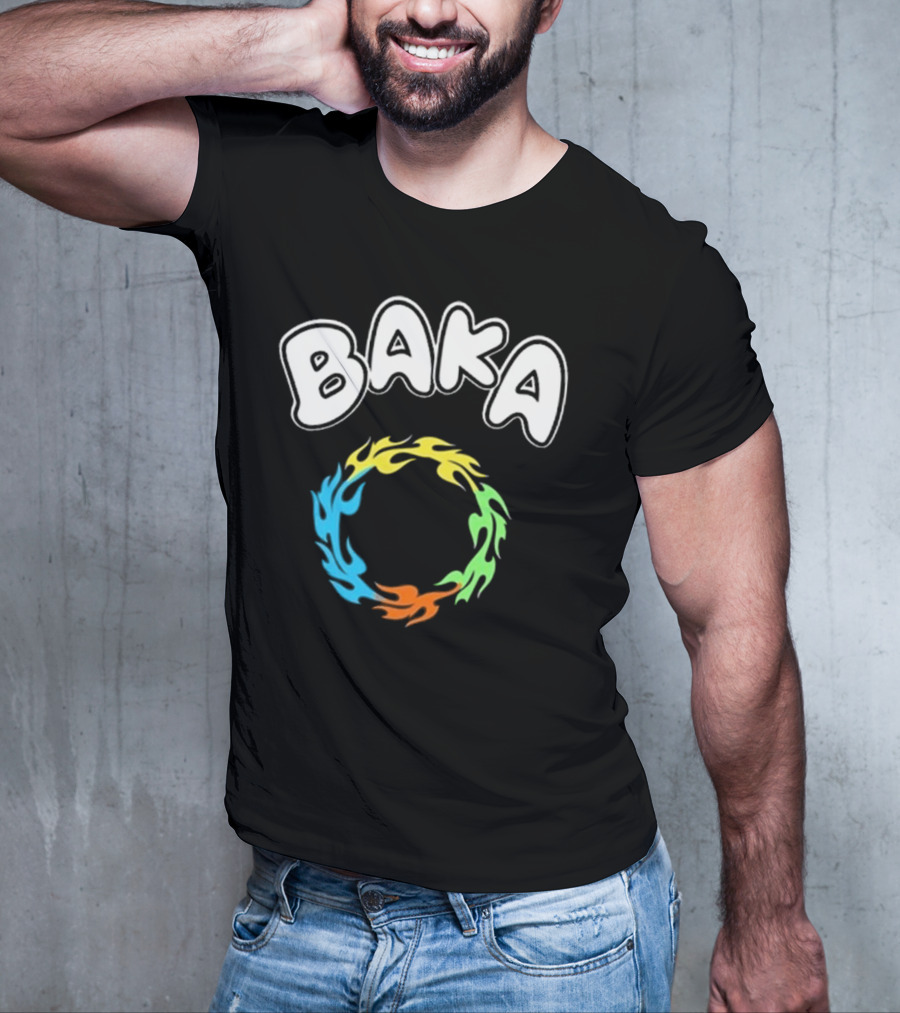 Baka Multi-Color Flame Circle T-Shirt