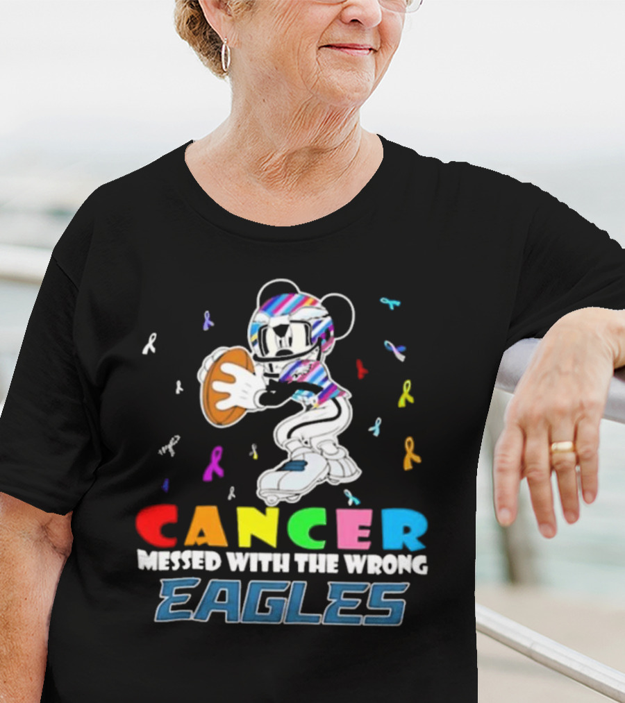 Cancer Messed With The Wrong Eagles Mickey T-Shirt
