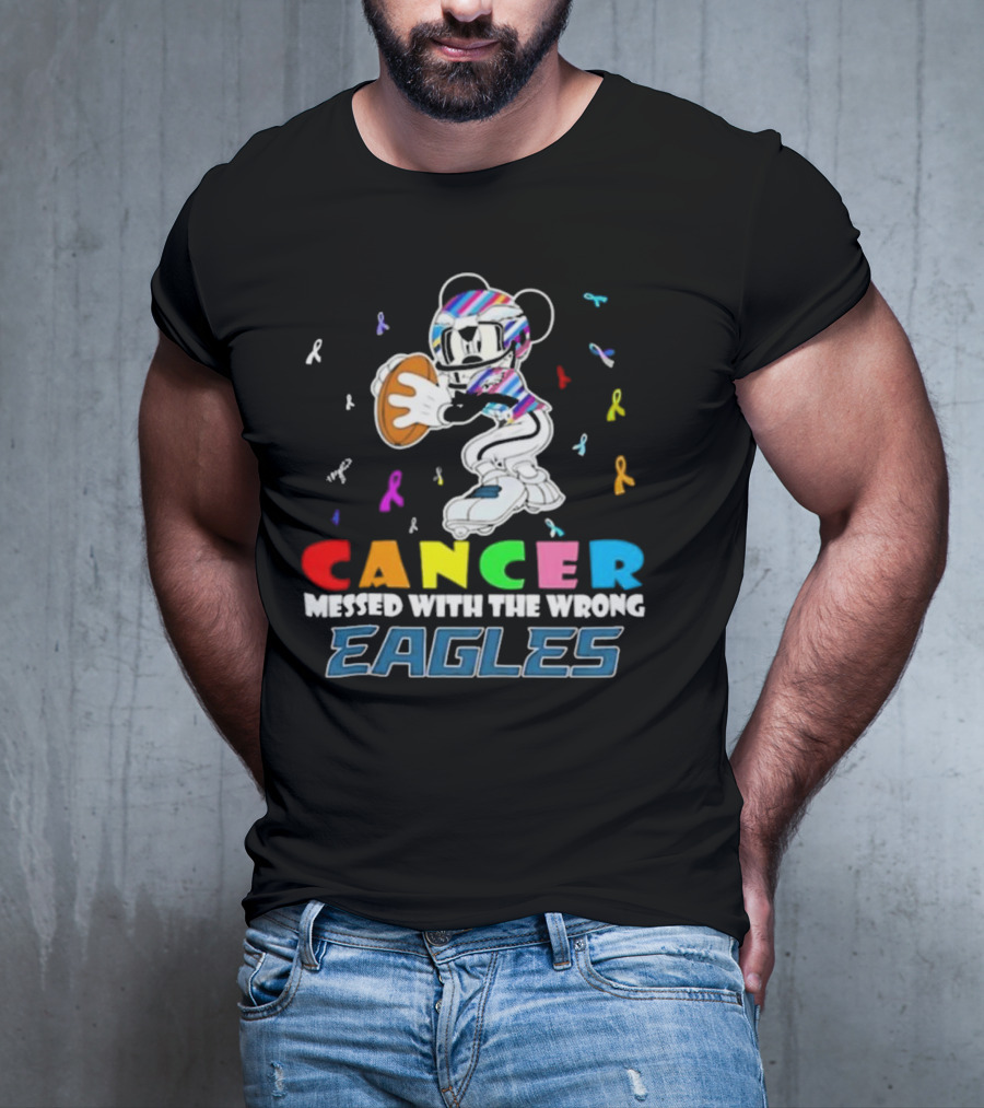 Cancer Messed With The Wrong Eagles Mickey T-Shirt