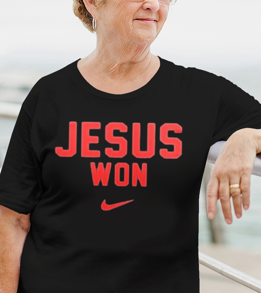 Jesus Won Just Here To Give God Glory Ohio State Buckeyes T-Shirt