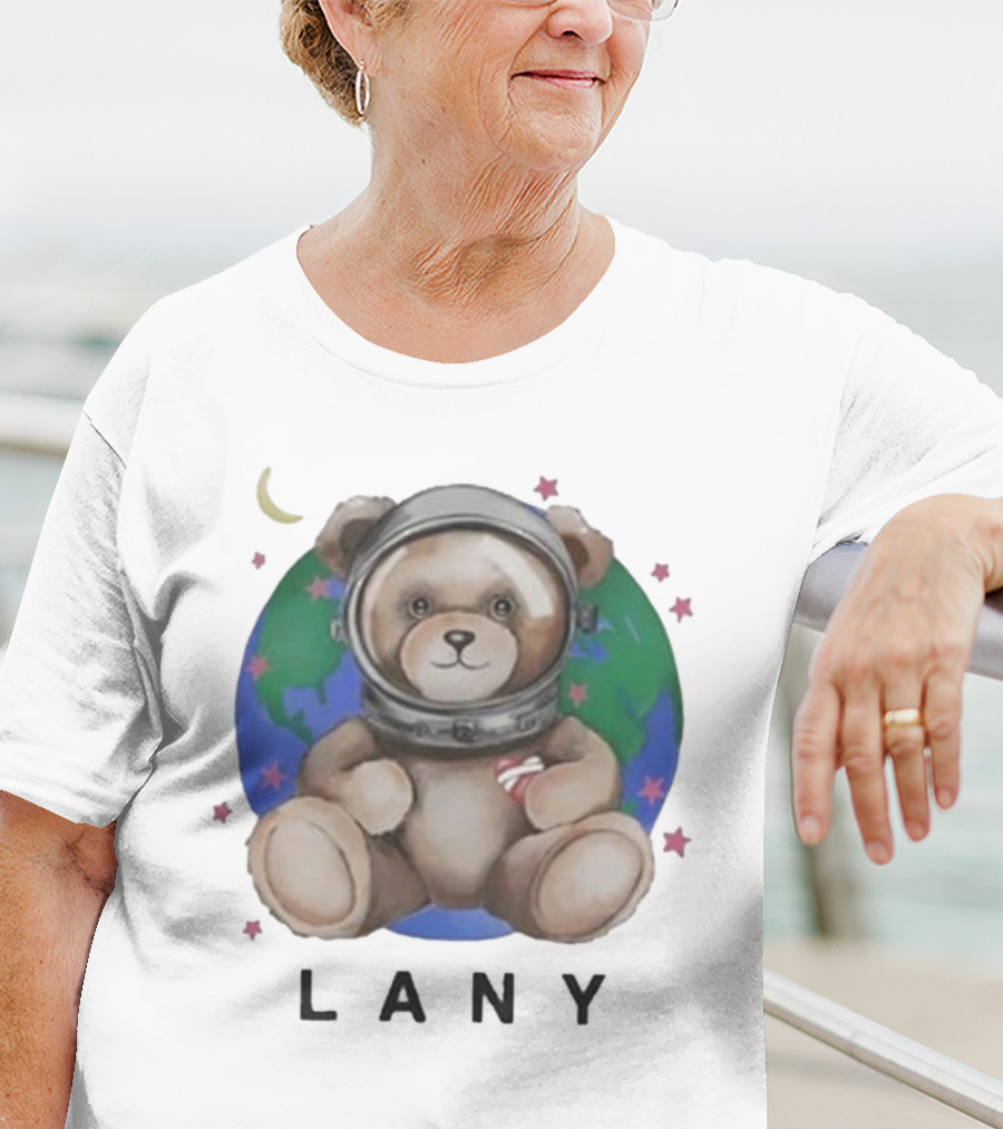 Lany Astro Bear Earth Stars Moon T-Shirt