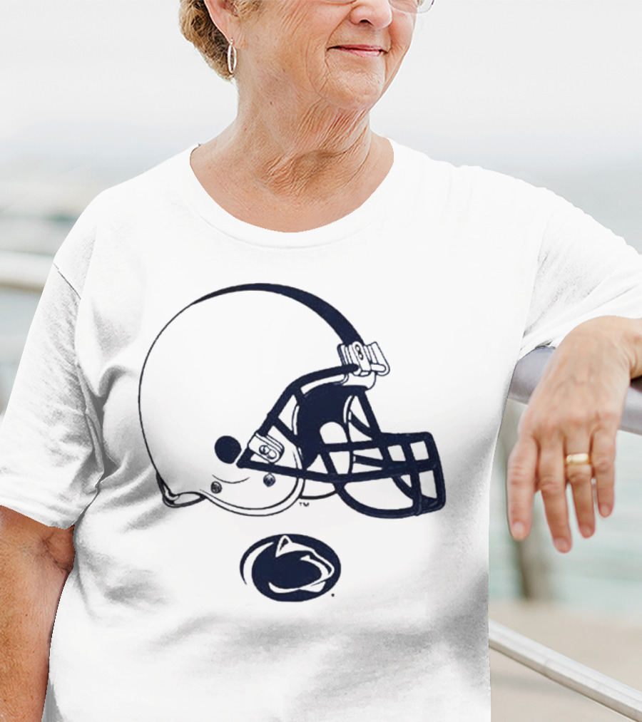 Penn State Football Nittany Lions White Helmet T-Shirt