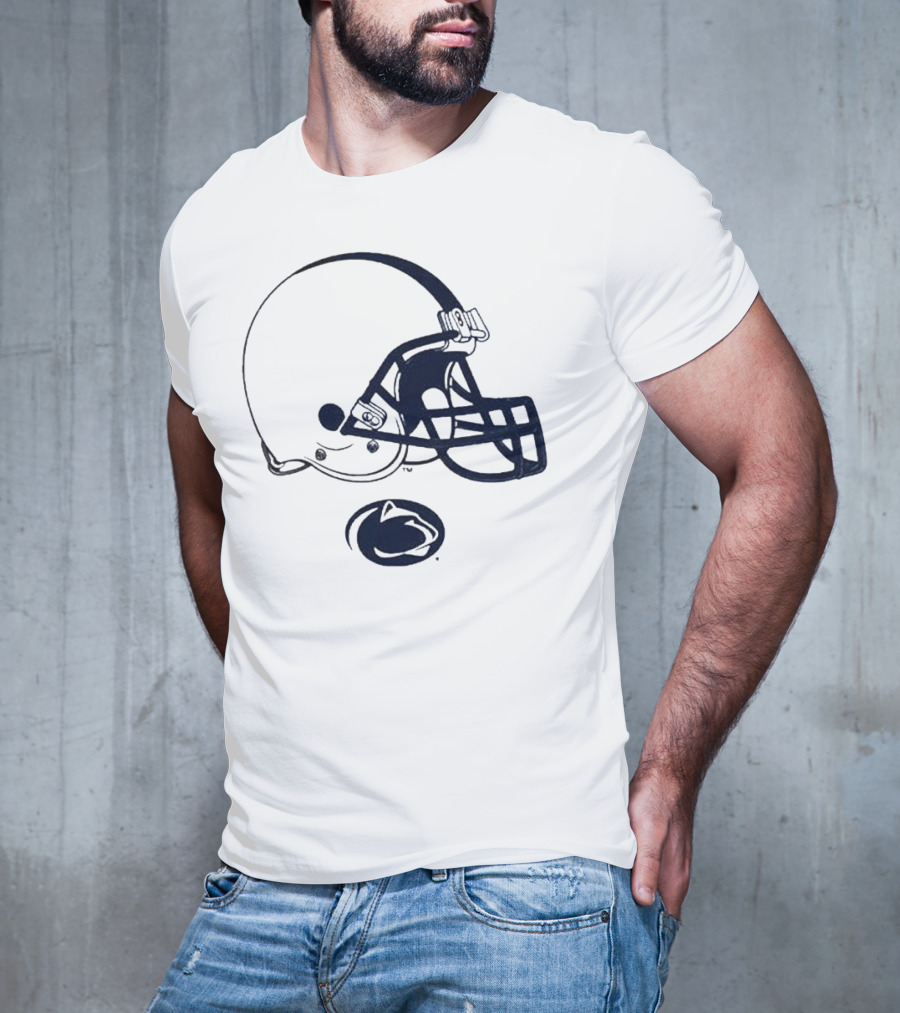 Penn State Football Nittany Lions White Helmet T-Shirt