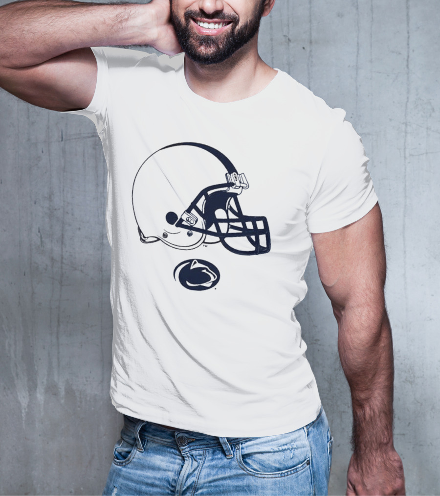 Penn State Football Nittany Lions White Helmet T-Shirt