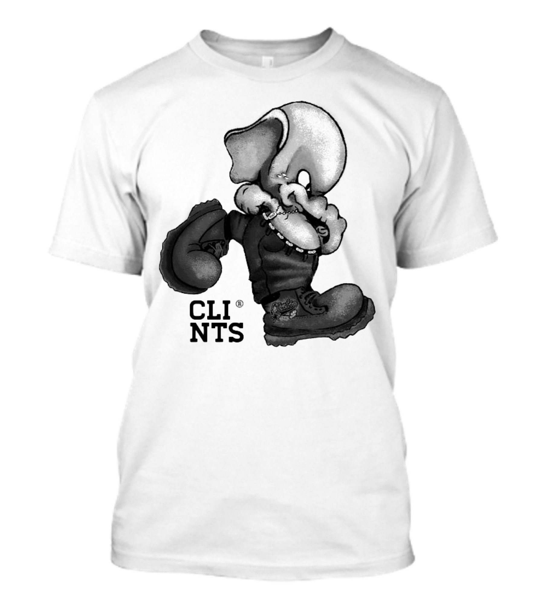 Cli Nts Stomper Character With Large Boots And Beads T-Shirt
