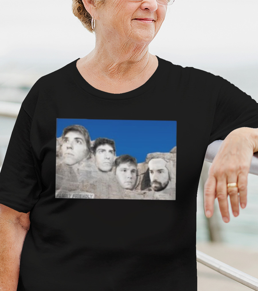 Family Friendly Mt. Rushmore Faces T-Shirt