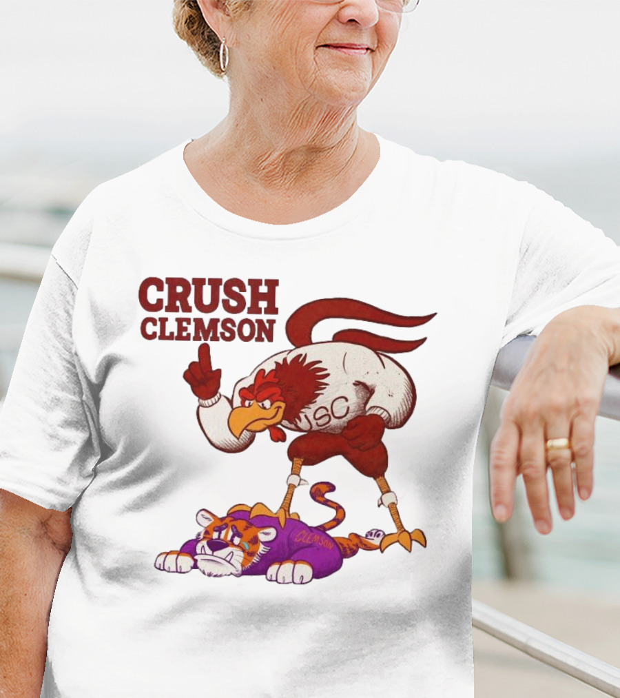 Crush Clemson USC Gamecocks Defeat Tigers Mascot T-Shirt