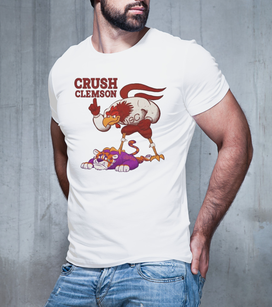Crush Clemson USC Gamecocks Defeat Tigers Mascot T-Shirt