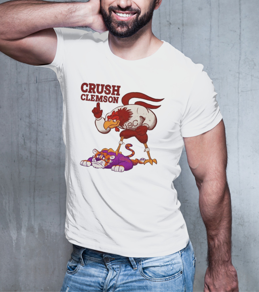 Crush Clemson USC Gamecocks Defeat Tigers Mascot T-Shirt