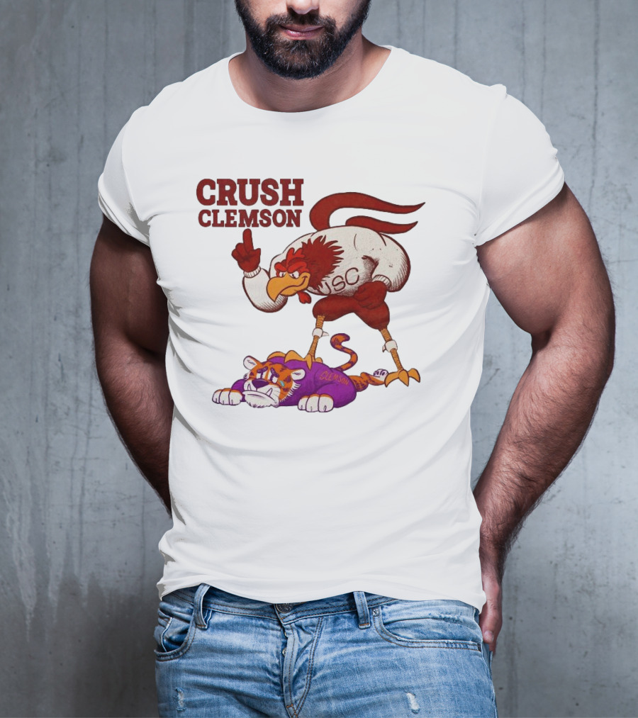 Crush Clemson USC Gamecocks Defeat Tigers Mascot T-Shirt