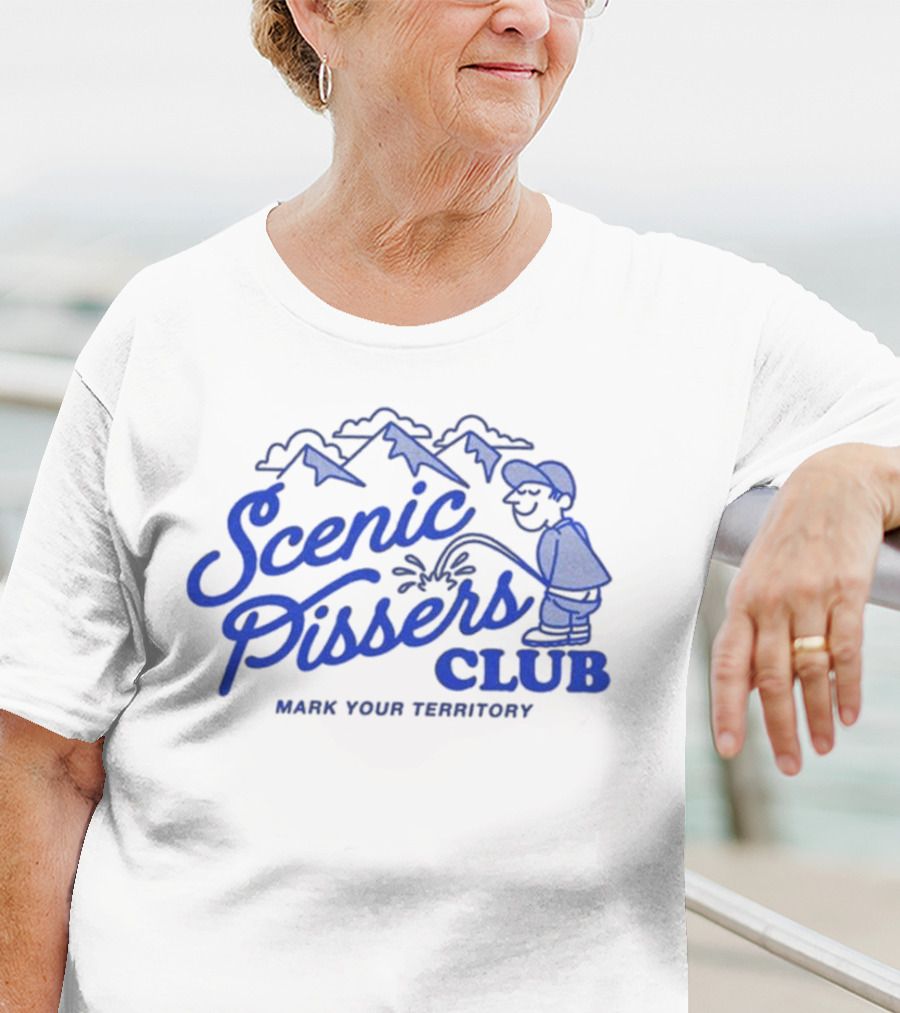 Scenic Pissers Club Mark Your Territory Mountains T-Shirt