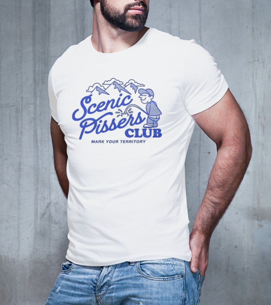 Scenic Pissers Club Mark Your Territory Mountains T-Shirt