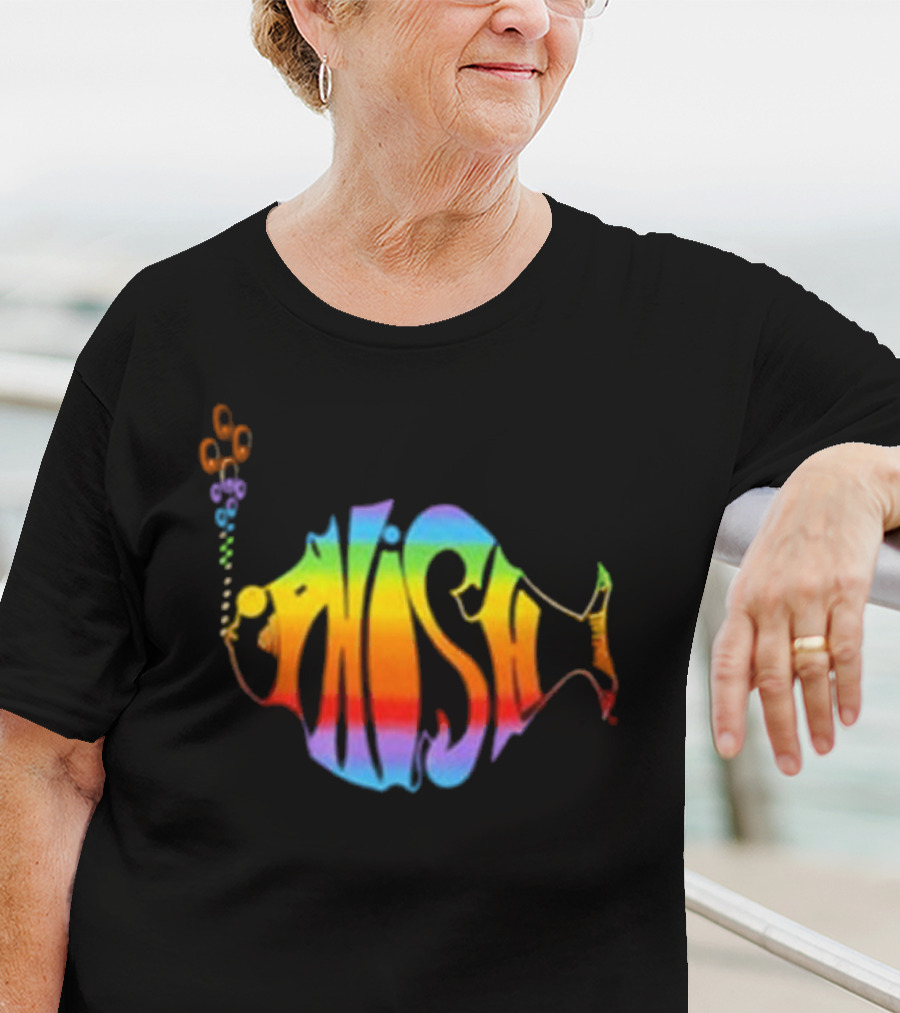 Phish Rainbow Lodgewood Fish Shaped T-Shirt