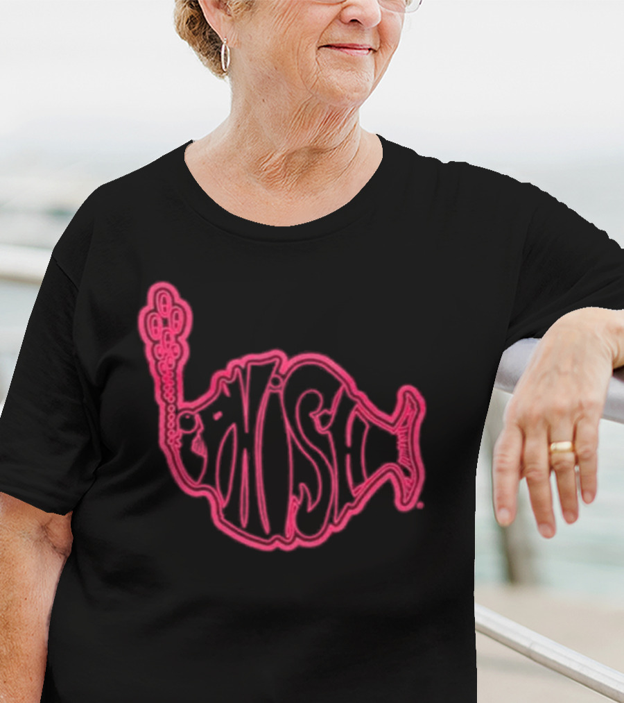 Phish Neon Fish Logo Lodgewood Stroke T-Shirt