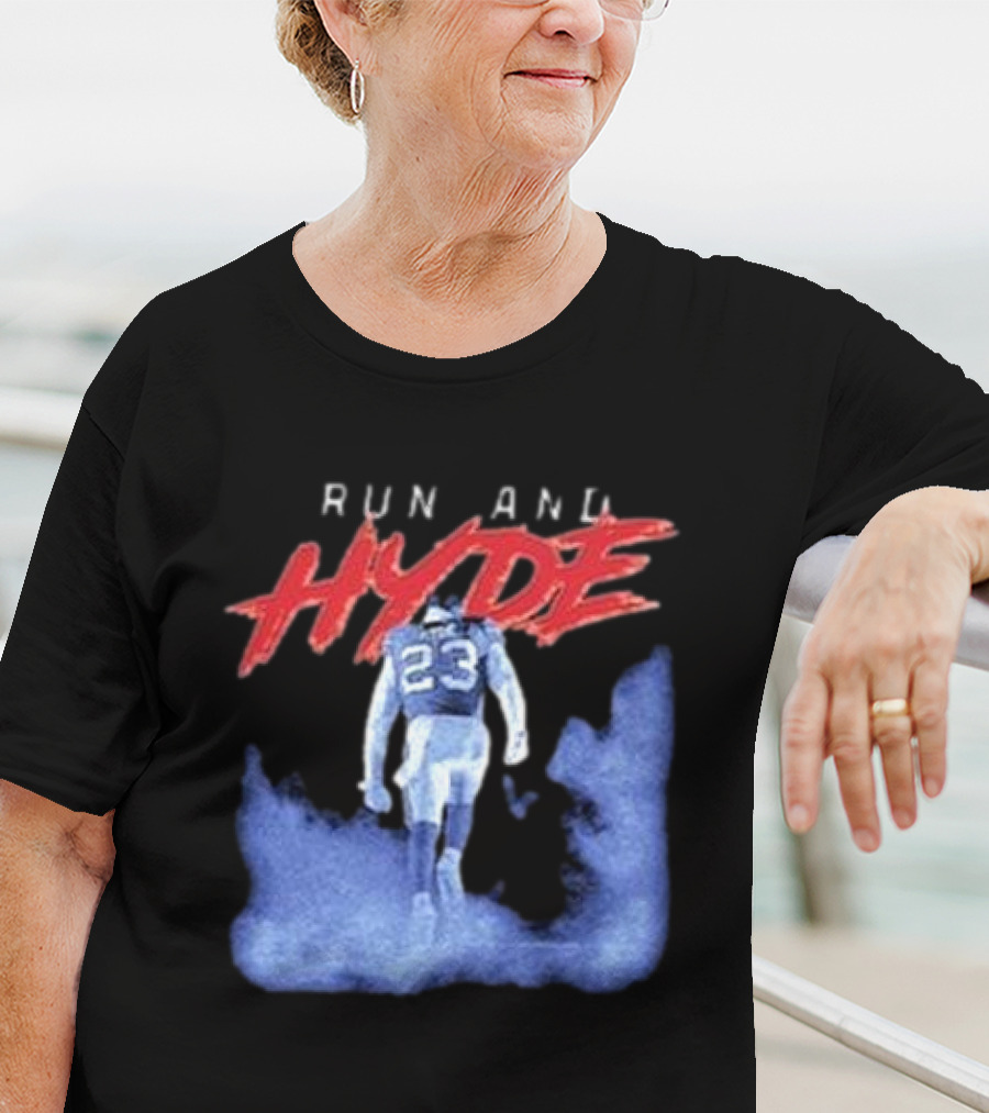 Run And Hyde Football 23 Blue Smoke Trail T-Shirt