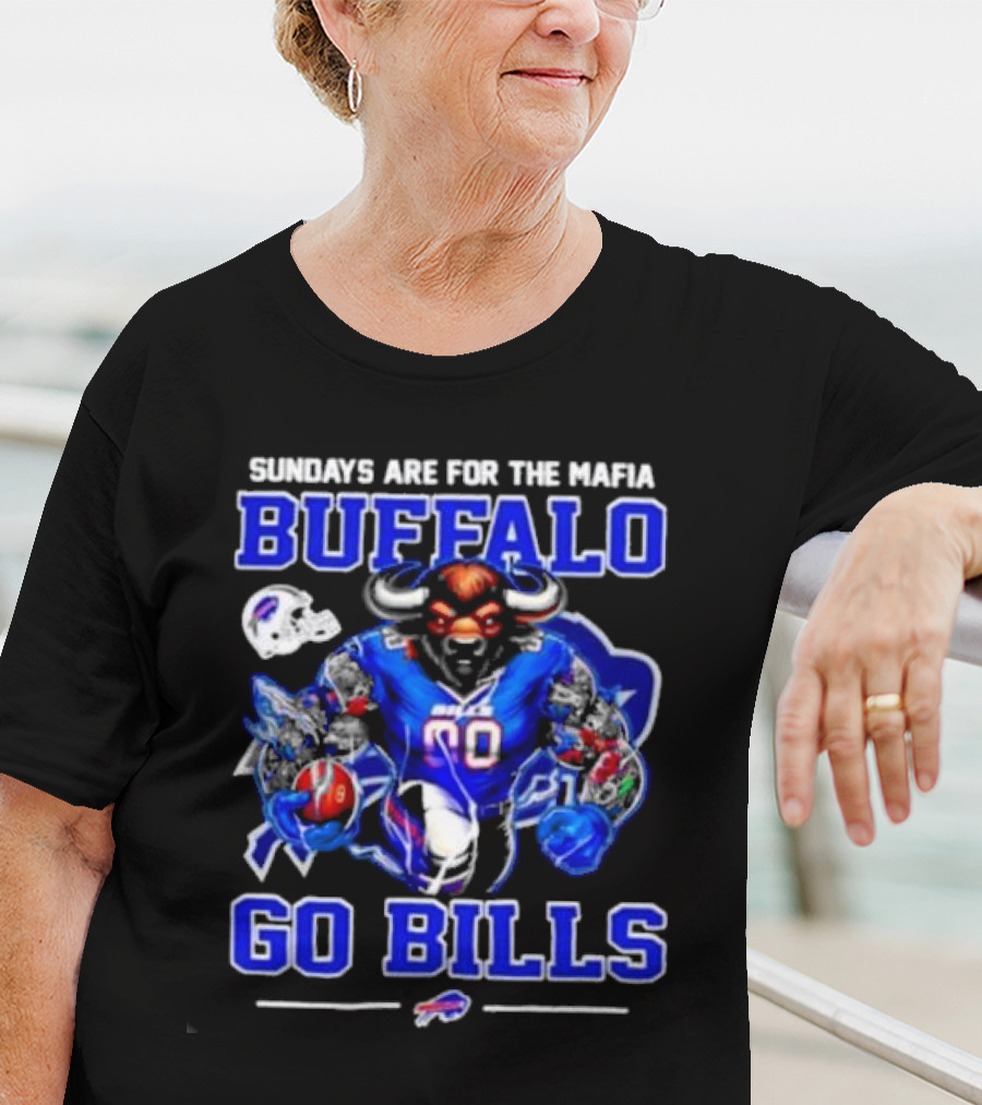 Sundays Are For The Mafia Buffalo Go Bills Mascot T-Shirt