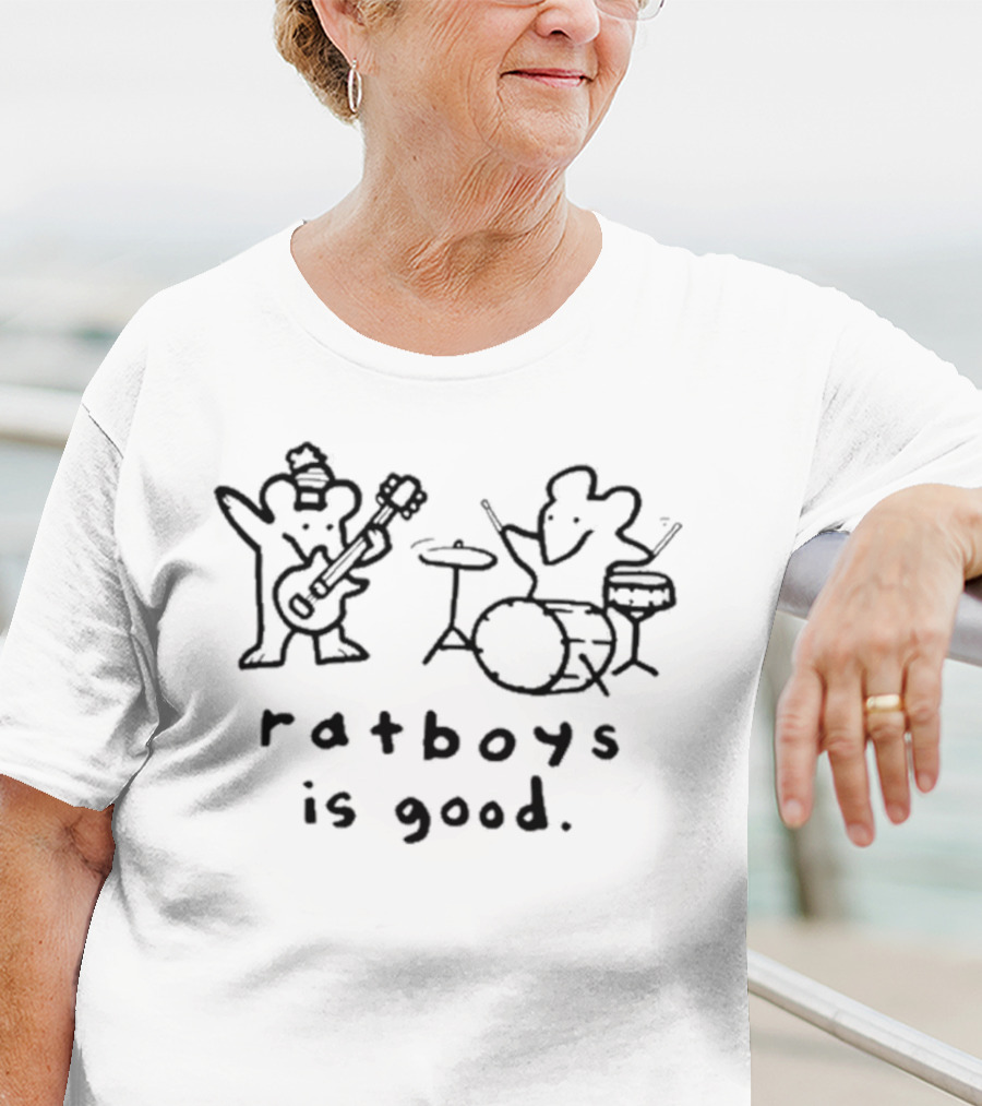 Ratboys Band Is Good Two Cartoon Characters Playing Instruments T-Shirt