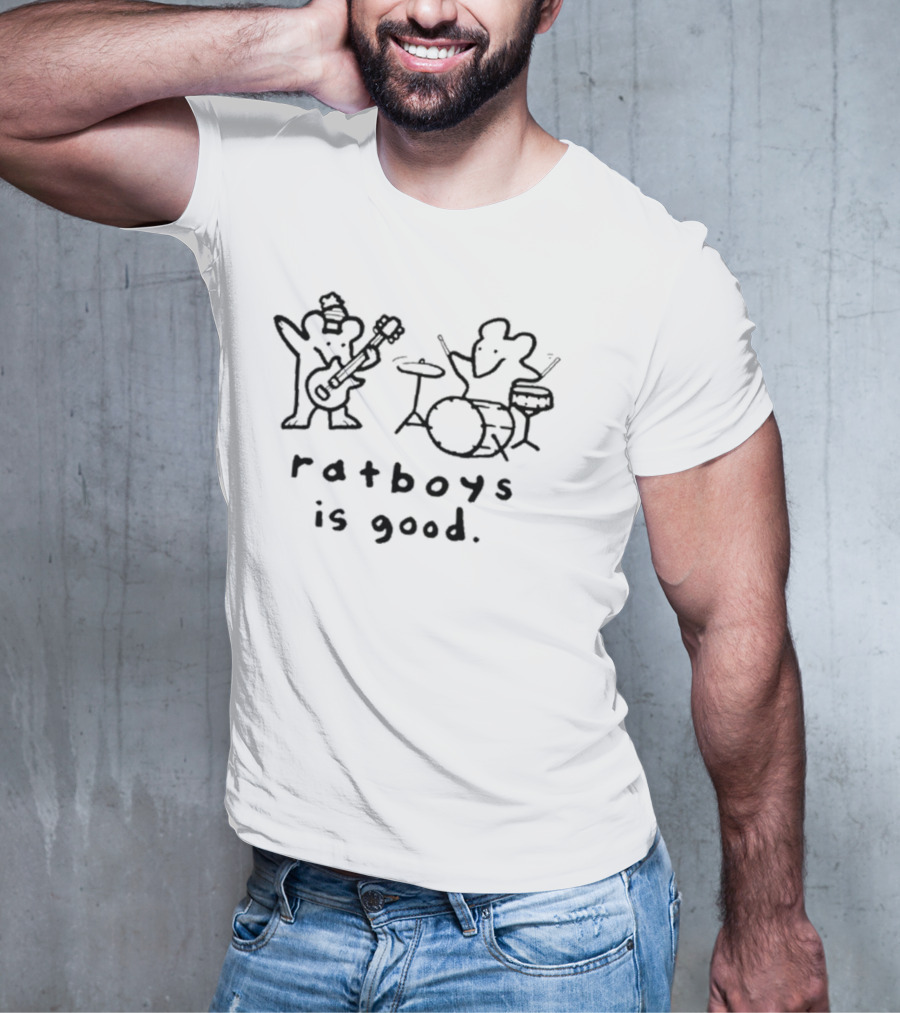 Ratboys Band Is Good Two Cartoon Characters Playing Instruments T-Shirt