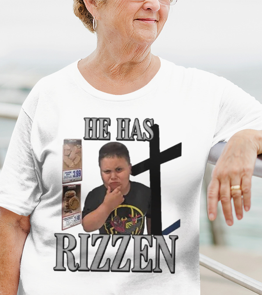He Has Rizzen Rizzler Costco Guy With Spider-Man Shirt And Price Tags T-Shirt
