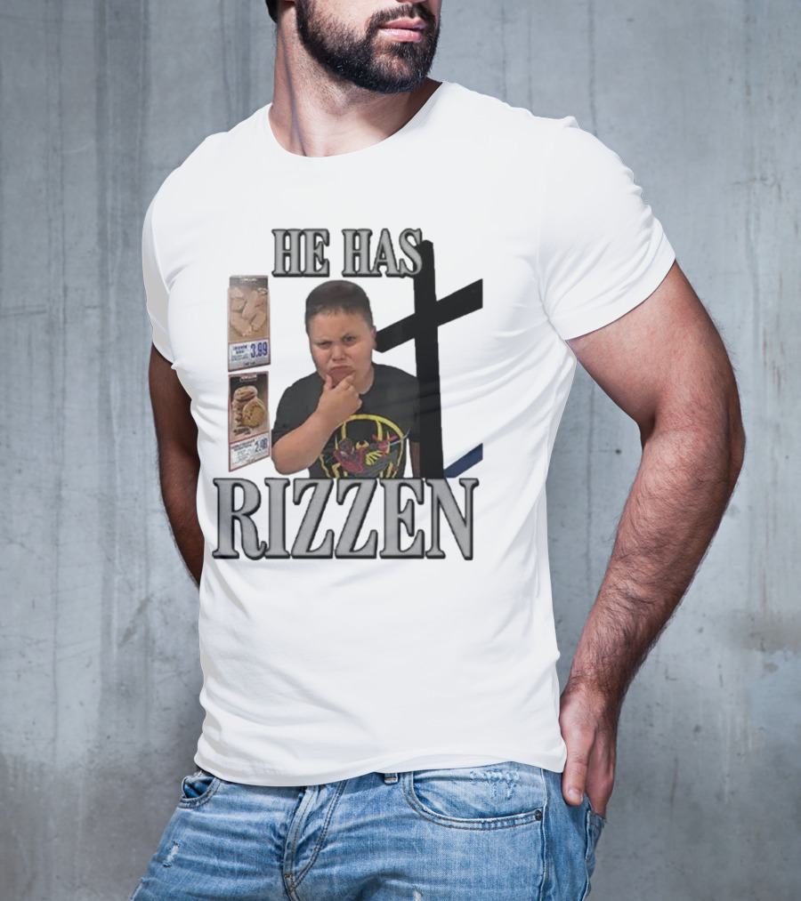 He Has Rizzen Rizzler Costco Guy With Spider-Man Shirt And Price Tags T-Shirt