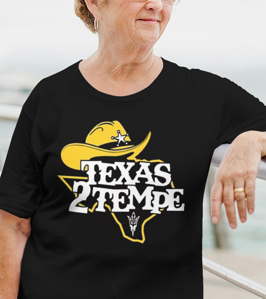 Kenny Dillingham Texas 2 Tempe Cowboy Hat State Outline Pitchfork T-Shirt