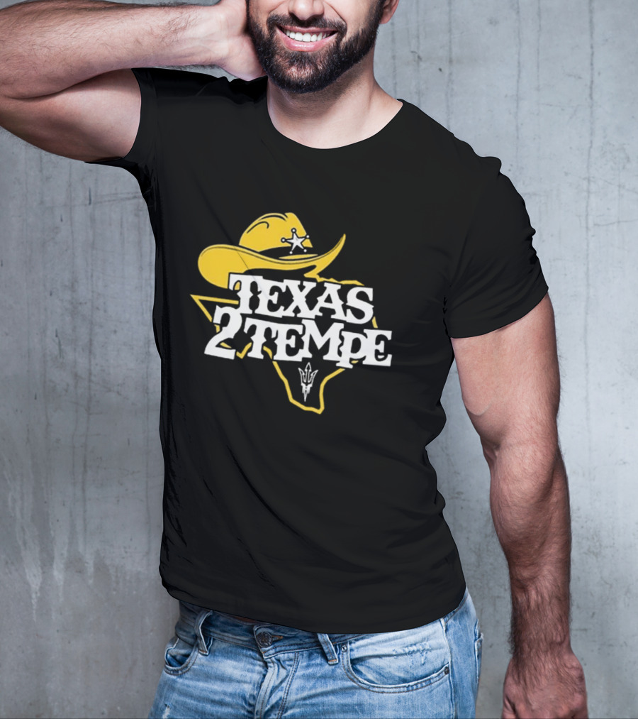 Kenny Dillingham Texas 2 Tempe Cowboy Hat State Outline Pitchfork T-Shirt