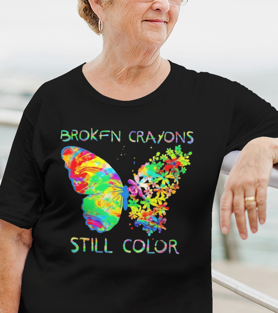 BROKEN CRAYONS STILL COLOR BUTTERFLY T-Shirt