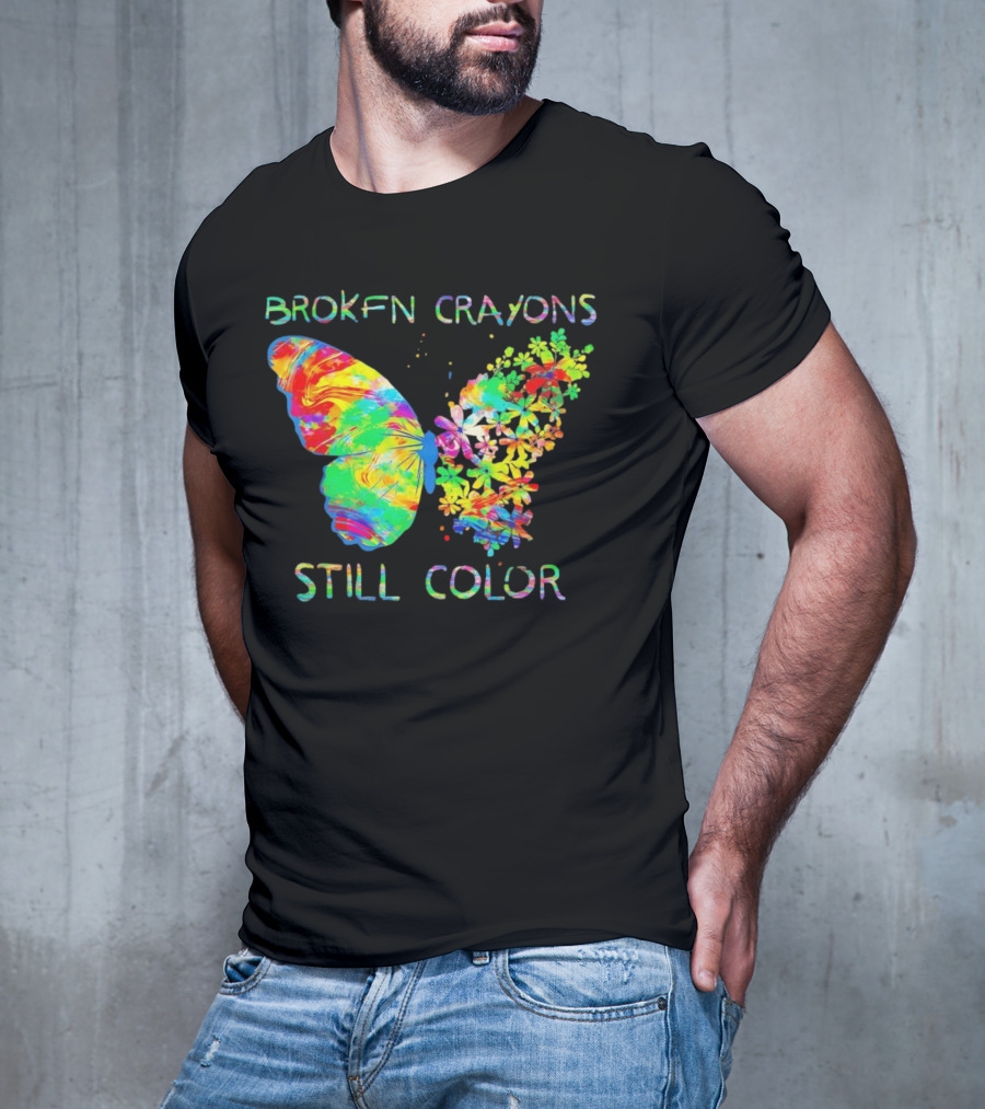 BROKEN CRAYONS STILL COLOR BUTTERFLY T-Shirt
