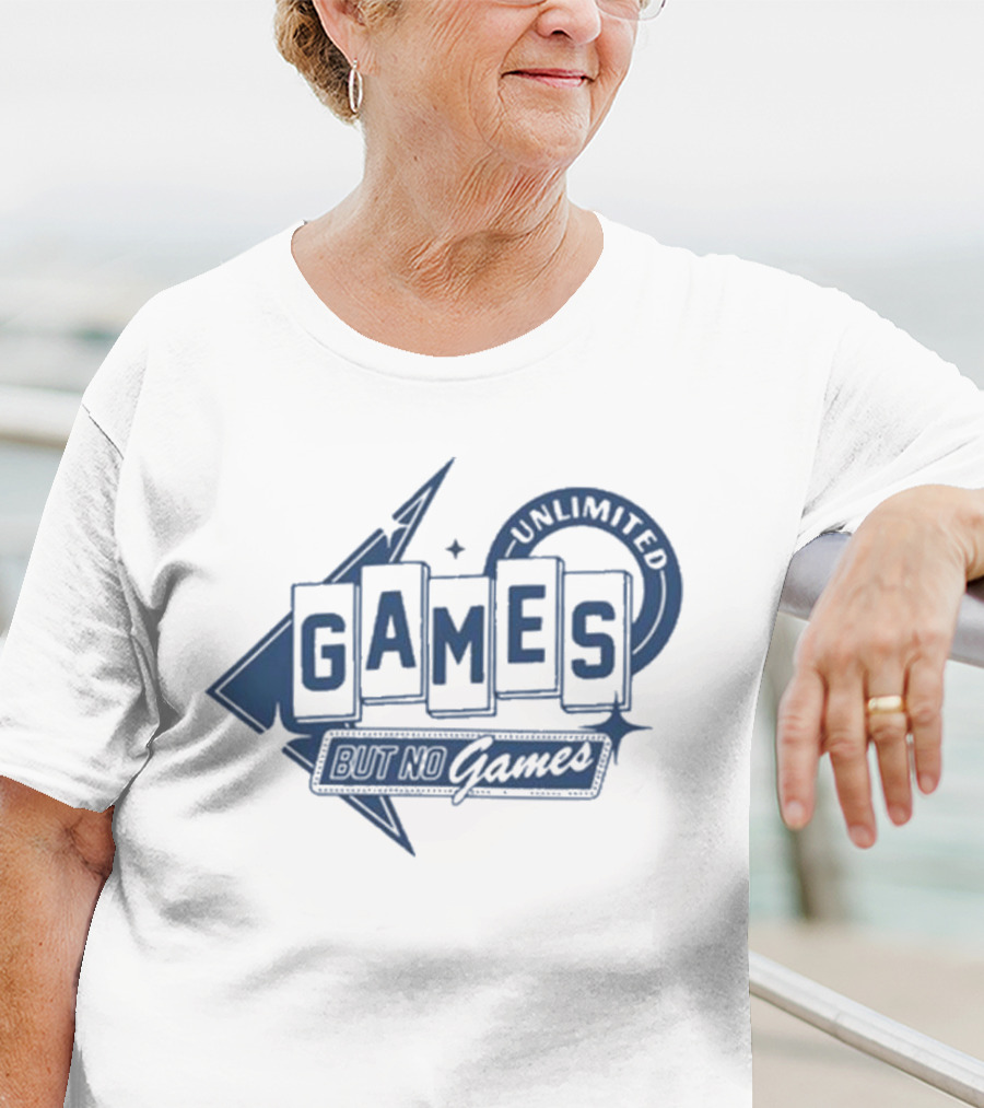 Chuckle Unlimited Games But No Games Ringer T-Shirt