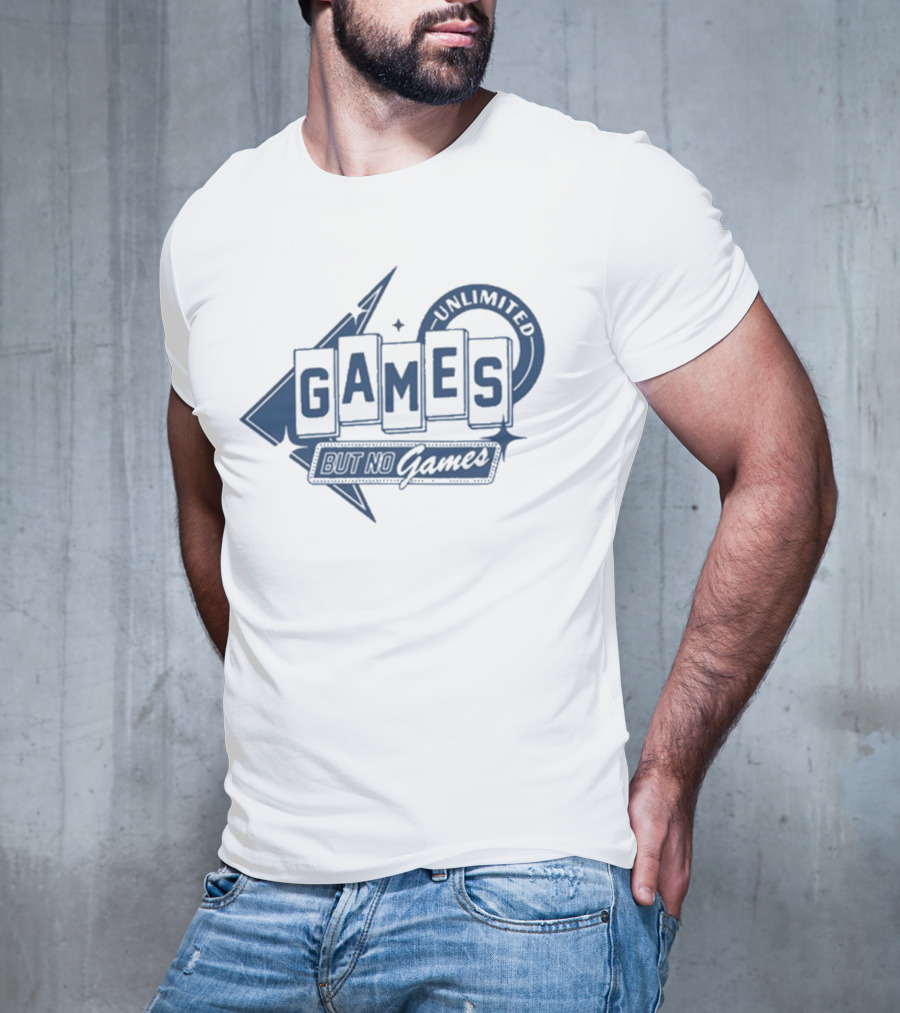 Chuckle Unlimited Games But No Games Ringer T-Shirt
