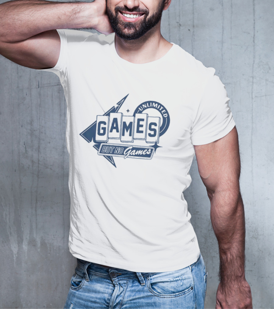 Chuckle Unlimited Games But No Games Ringer T-Shirt