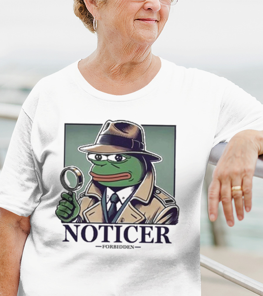 Noticer Forbidden Clothes Pepe Detective Magnifying Glass T-Shirt