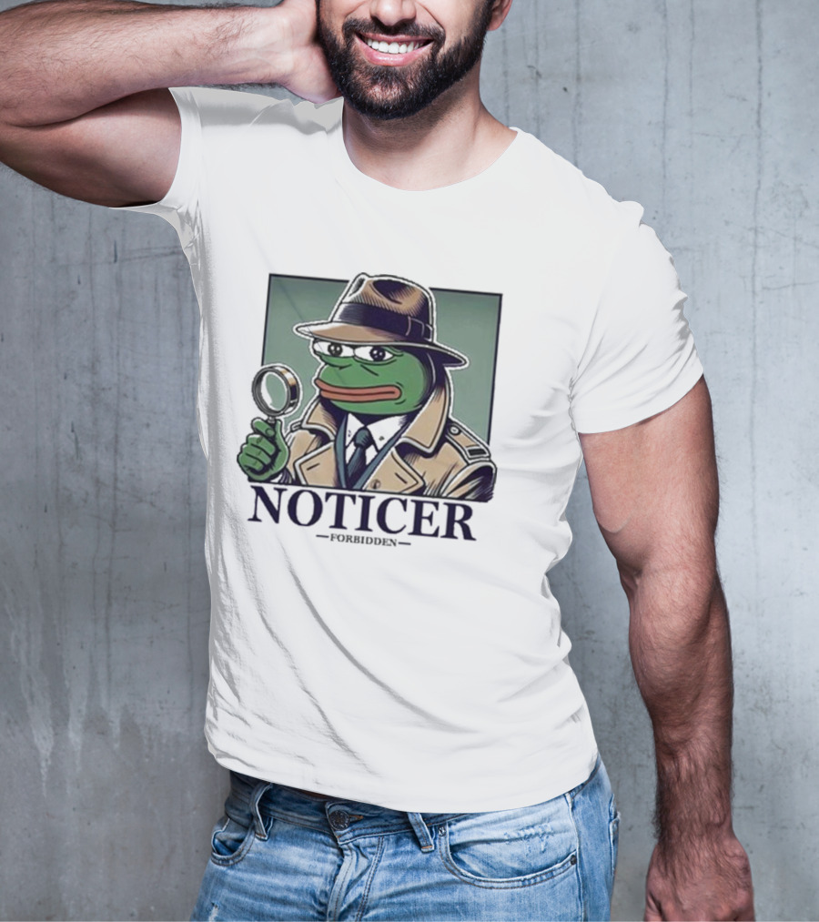 Noticer Forbidden Clothes Pepe Detective Magnifying Glass T-Shirt