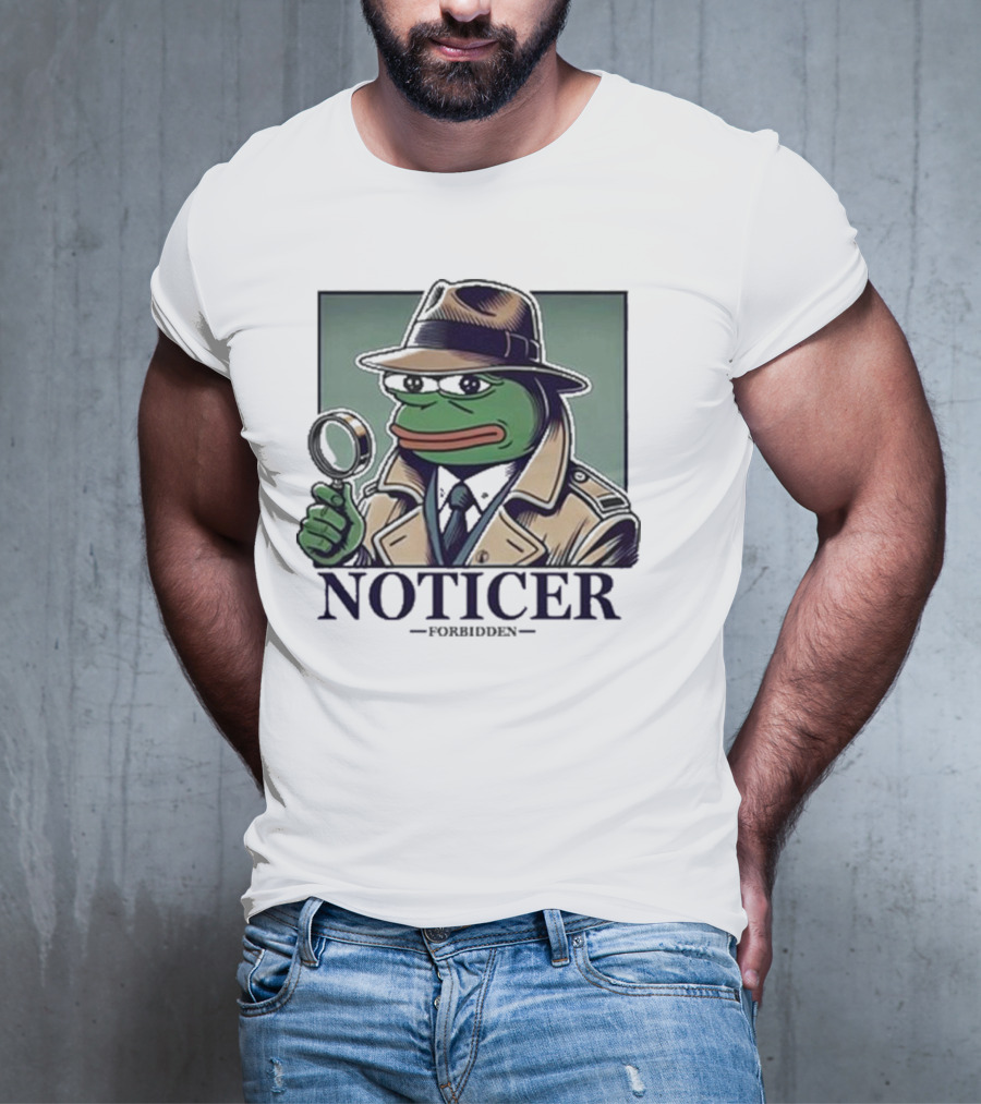 Noticer Forbidden Clothes Pepe Detective Magnifying Glass T-Shirt