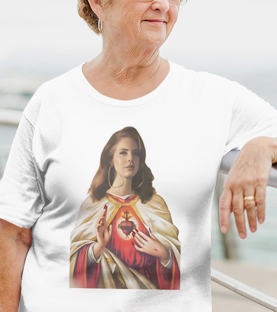 Jesus Lana Del Rey Sacred Heart Icon Image T-Shirt