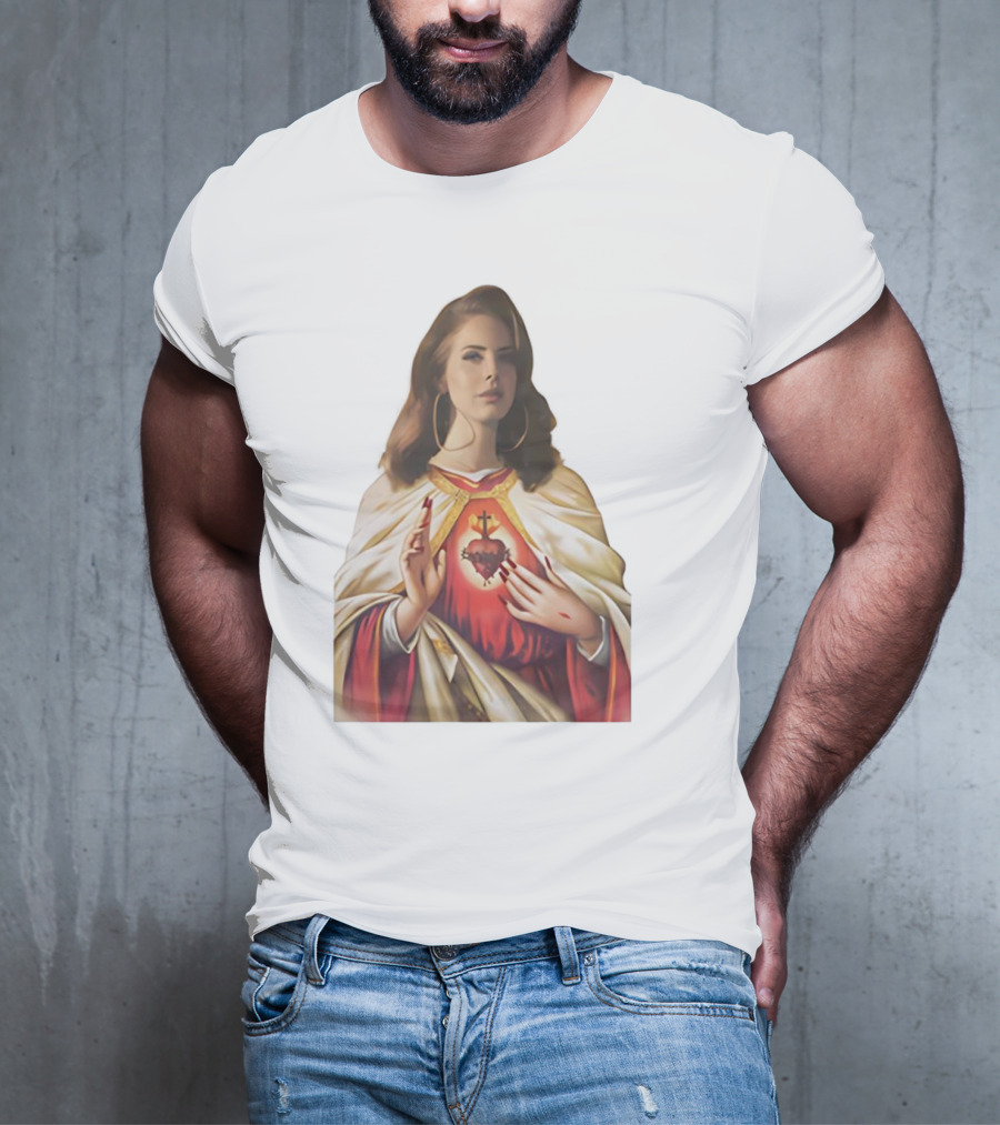 Jesus Lana Del Rey Sacred Heart Icon Image T-Shirt