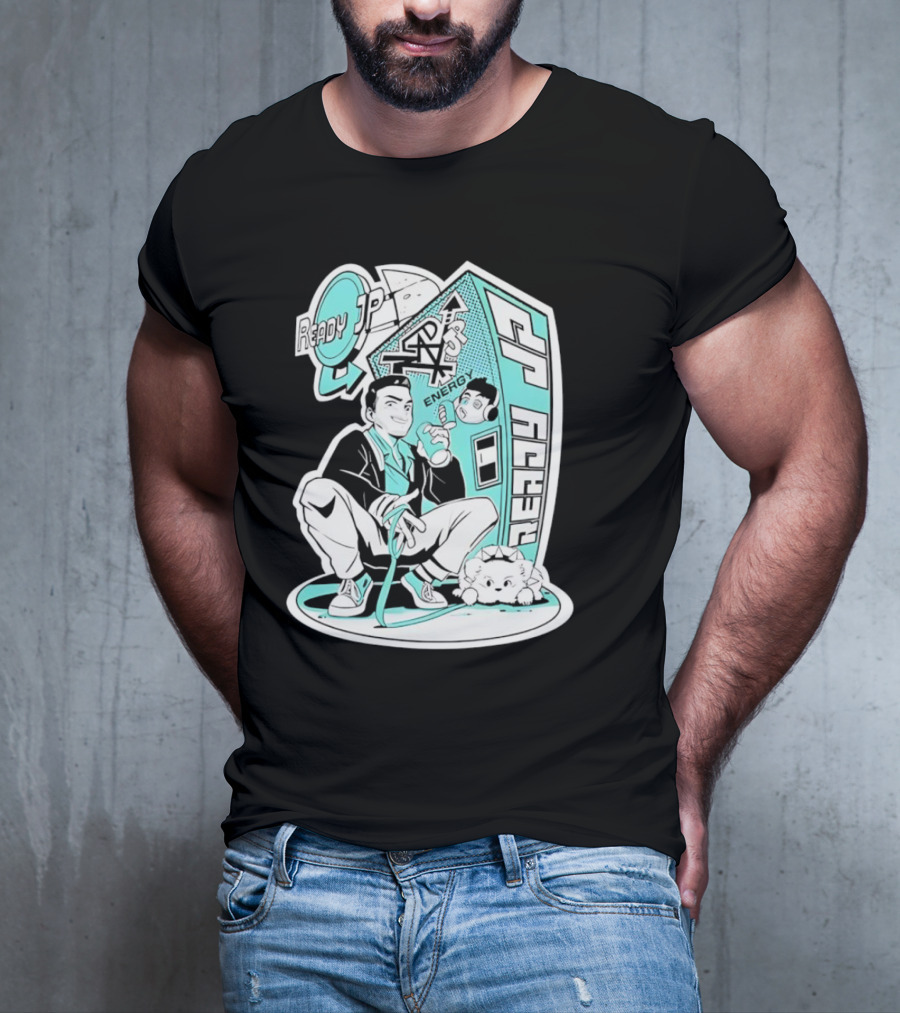 Ready JP Energy Machine Retro Style Oponok T-Shirt